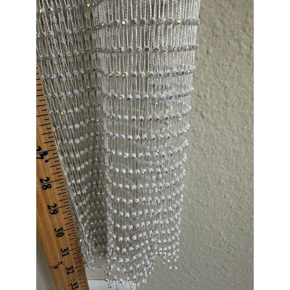 Donnée par Dieu 'SCANDELOUS' Rhinestone White Pants -Small, mesh, fishnet - Picture 11 of 16